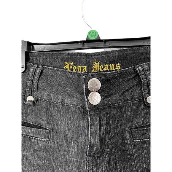VEGA Mid Rise Skinny Leg Women's Jeans size 9/10 Black, - Picture 3 of 11